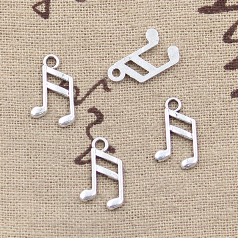 Jewelry Making Notes - 100 pçs encantos linda nota musical