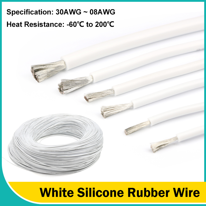 Wire 22 Gauge Copper - Fios de borracha de silicone flexíveis