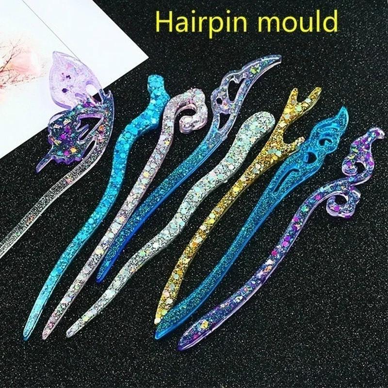 Jewelry Making Factory - Novo transparente hairpin silicone molde especial