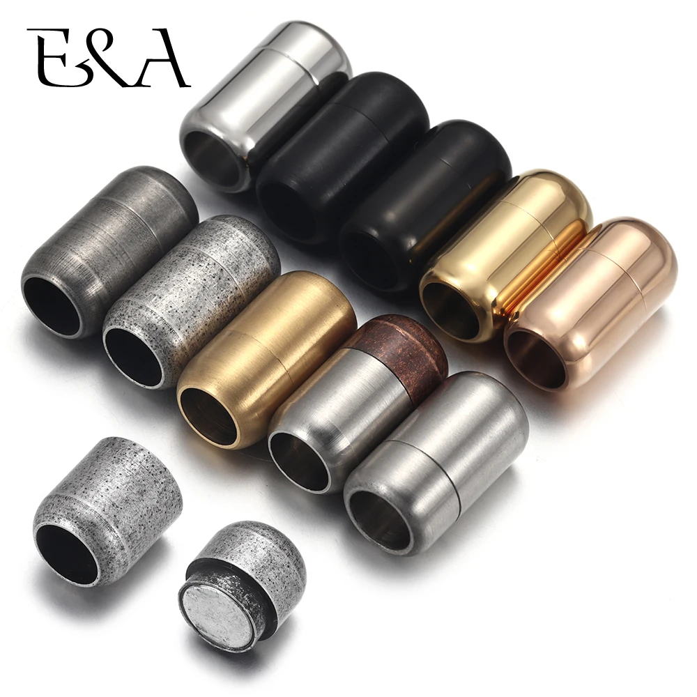 Jewelry Making Factory - Aço inoxidável 3mm-8mm fechos magnéticos redondos