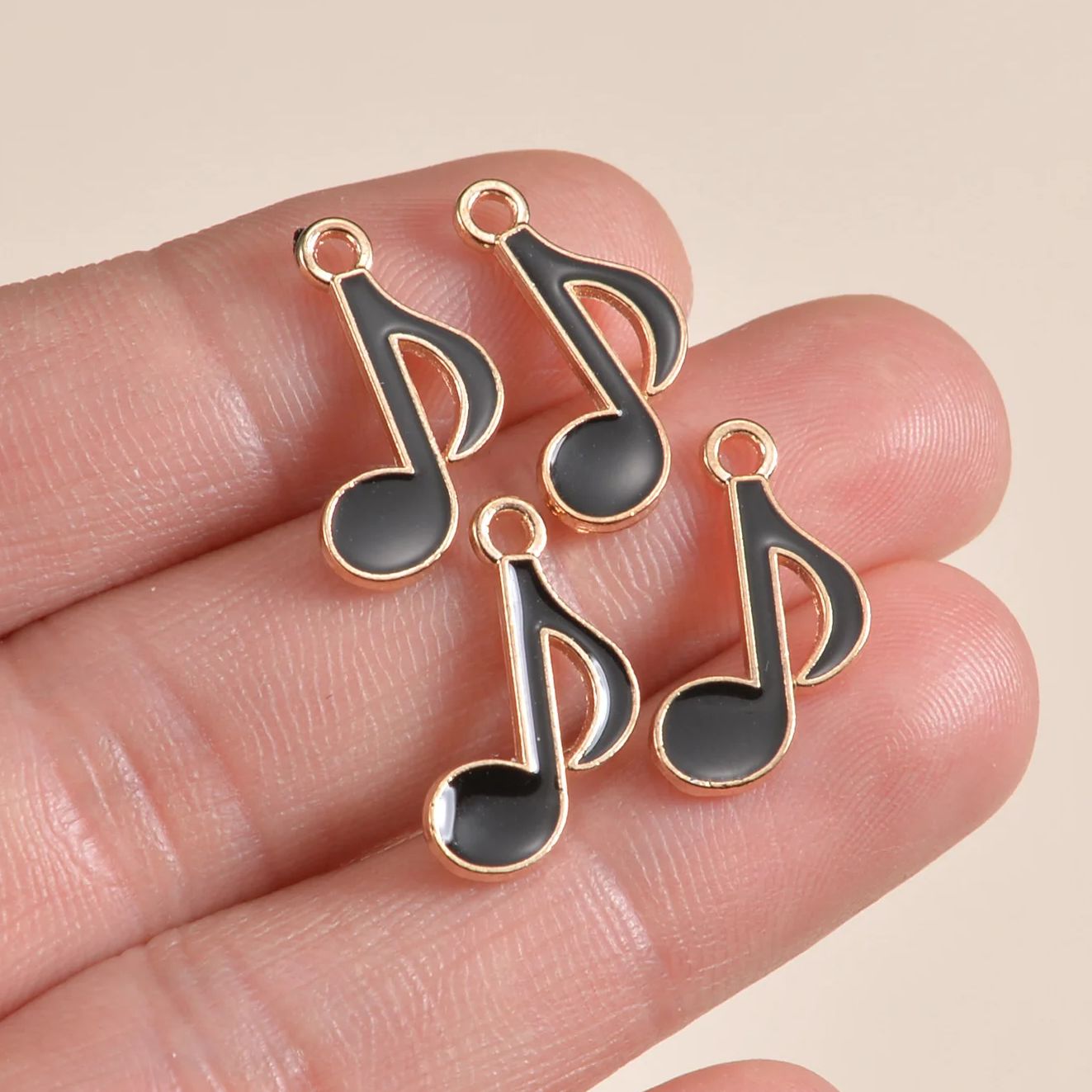 Jewelry Making Notes - 50 pçs 12x20mm bonito esmalte nota