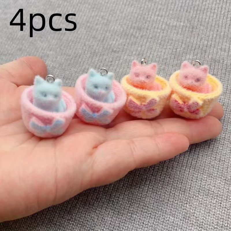 4 peças de pingente de gato em - Jewelry Making Factory avaliação e preço