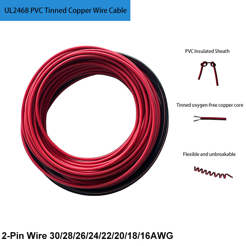UL2468 PVC Fio de 2 pinos de c - Wire 22 Gauge Copper avaliação e preço