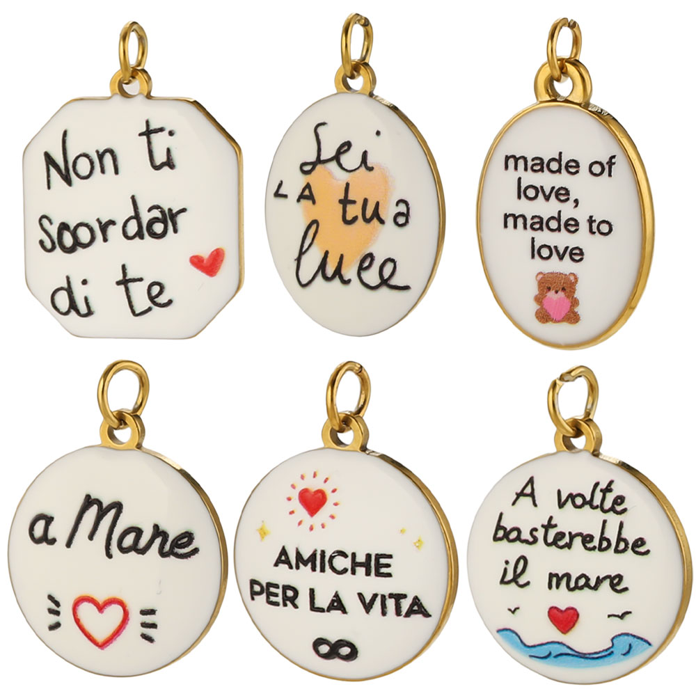 2 peças de pingentes de aço in - Jewelry Making Quotes avaliação e preço