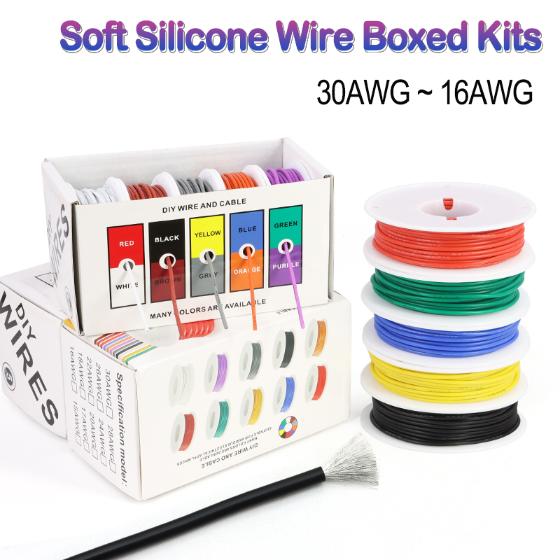 Kit em Caixa de Fios de Silico - Wire 22 Gauge Copper avaliação e preço